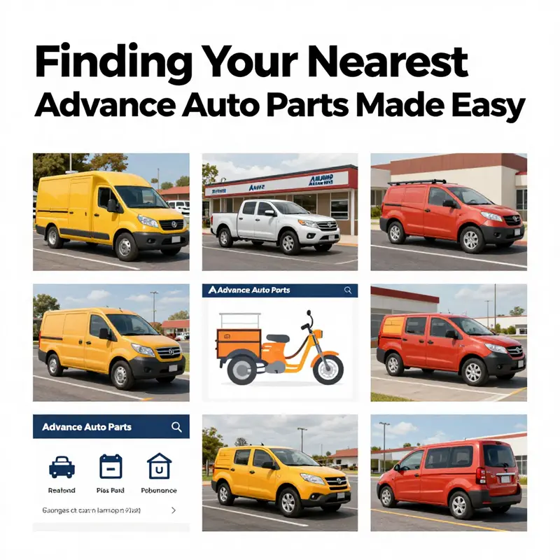 The Advance Auto Parts app providing a user-friendly interface for locating nearby stores.