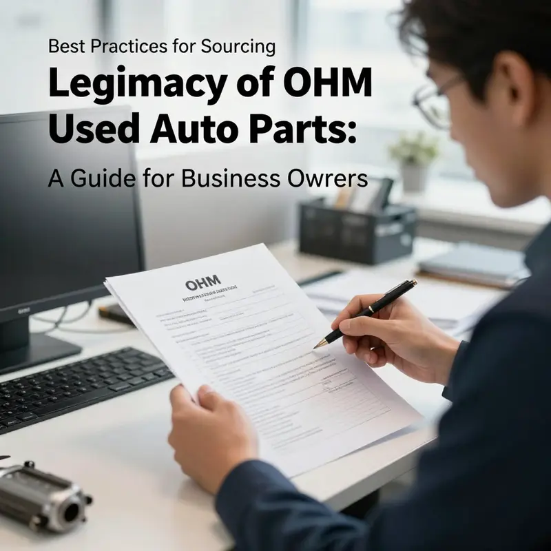 A mechanic assessing the quality of used OEM parts, emphasizing the need for careful inspection.