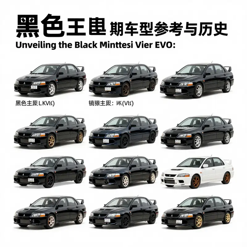 The striking exterior design of the black Mitsubishi Lancer Evolution exemplifies automotive elegance and performance.