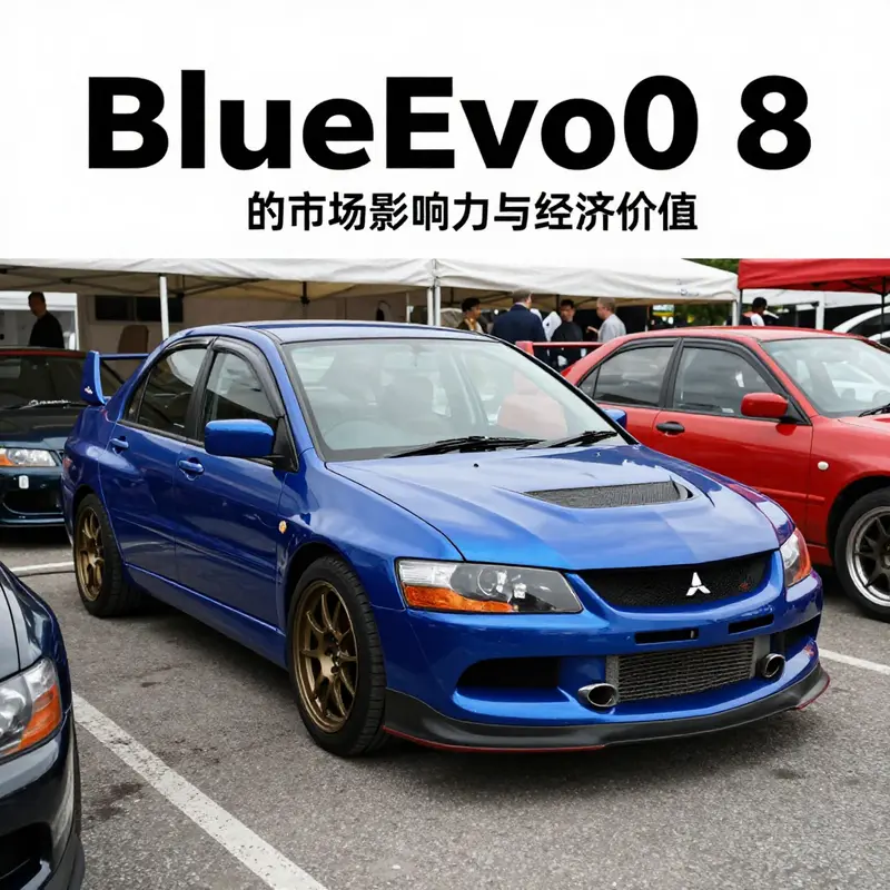 The powerful 2.0L 4G63T turbocharged engine of the Blue Evo 8, demonstrating its high-performance capabilities.