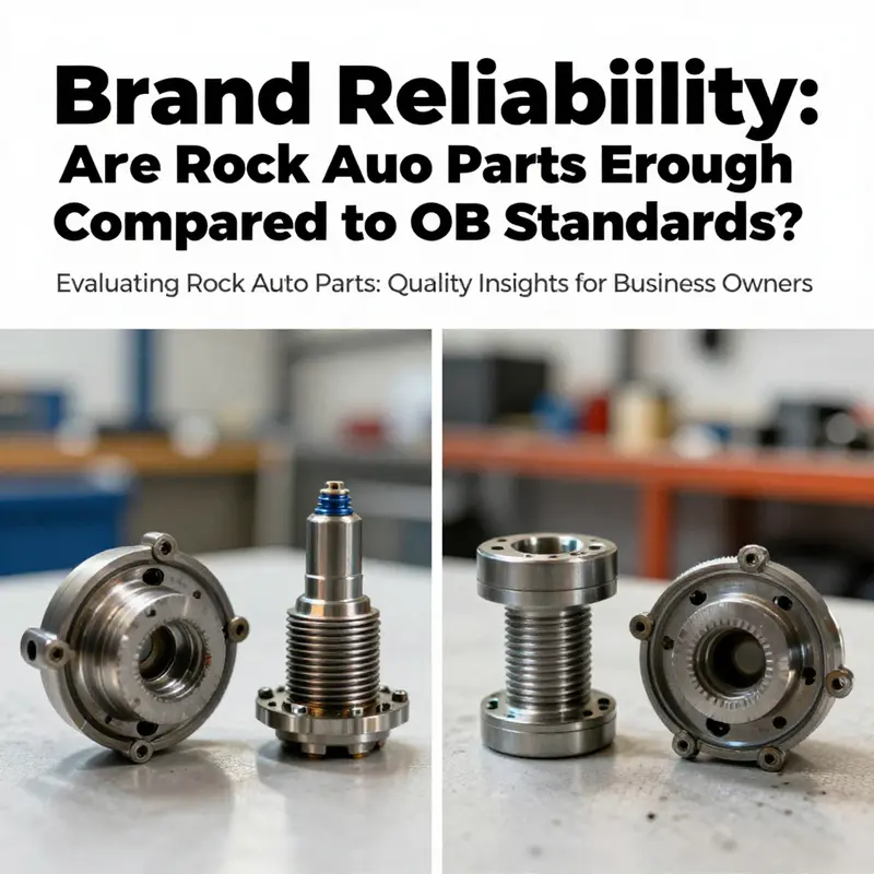 Mechanic evaluating the quality of Rock Auto parts in comparison to OEM components.