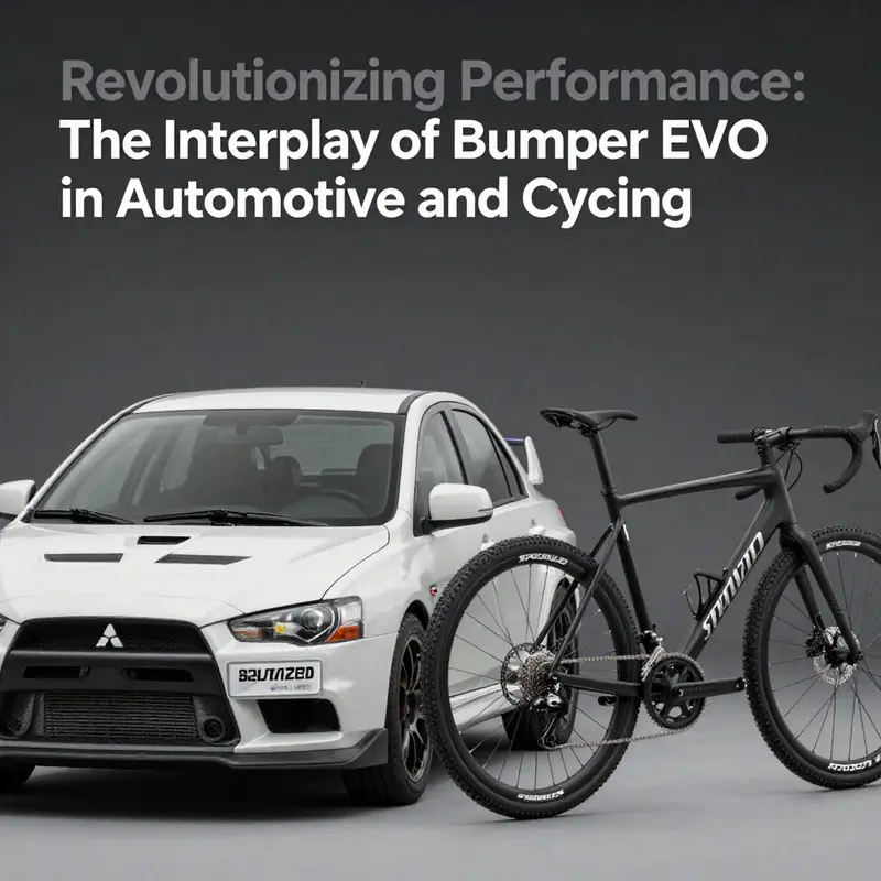 The sleek front bumper of the Mitsubishi Evo, highlighting its performance-focused design.