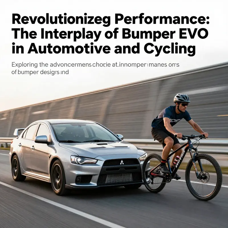 A Mitsubishi Lancer Evo and Specialized Stumpjumper EVO side by side in a dynamic setting, representing innovation in design and performance.