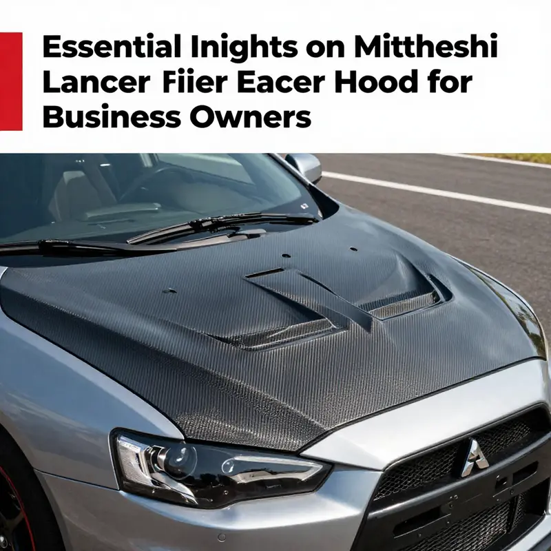 A visual representation of various hood types available for the Mitsubishi Lancer.