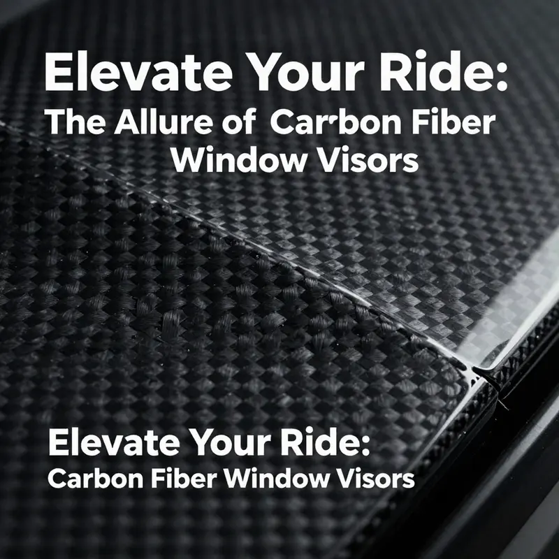 Carbon fiber window visor enhancing the sporty look and functionality of a vehicle.