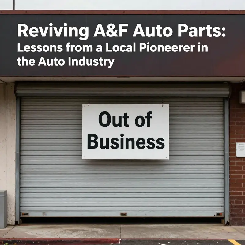 The storefront of A&F Auto Parts during its prime, illustrating its role in the local community.