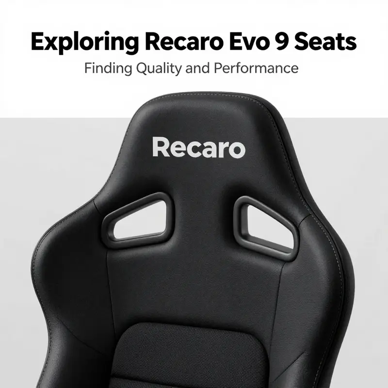 Various alternative seats designed to fit the Mitsubishi Lancer Evolution 9.