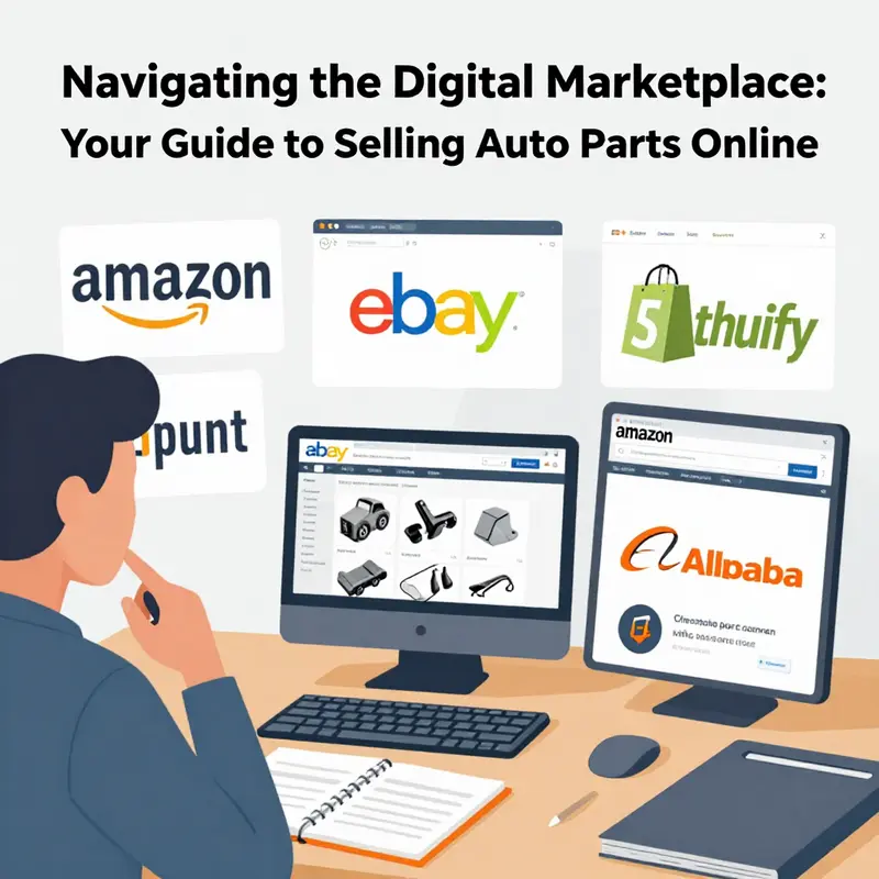 Exploring various platforms for selling auto parts online.