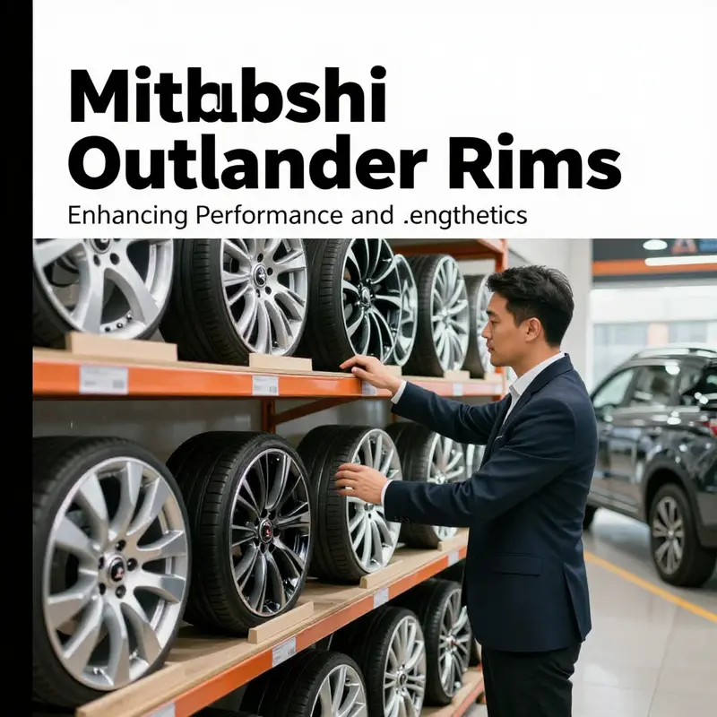 A detailed view of a Mitsubishi Outlander rim emphasizing design and performance characteristics.