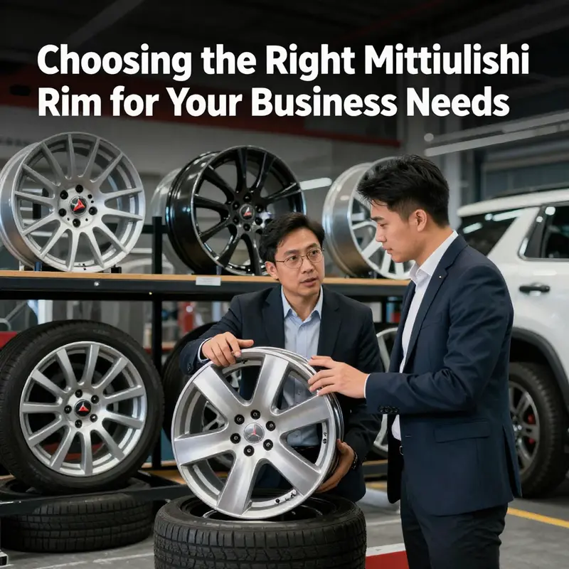 A display of different Mitsubishi rim types highlighting their respective features.