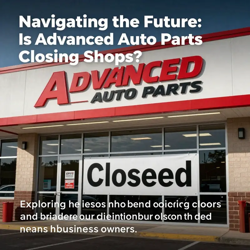 Image of a closed Advanced Auto Parts store, highlighting the store closure trend.
