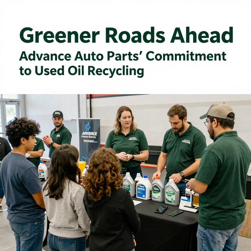 Advance Auto Parts provides designated oil recycling stations for customers.