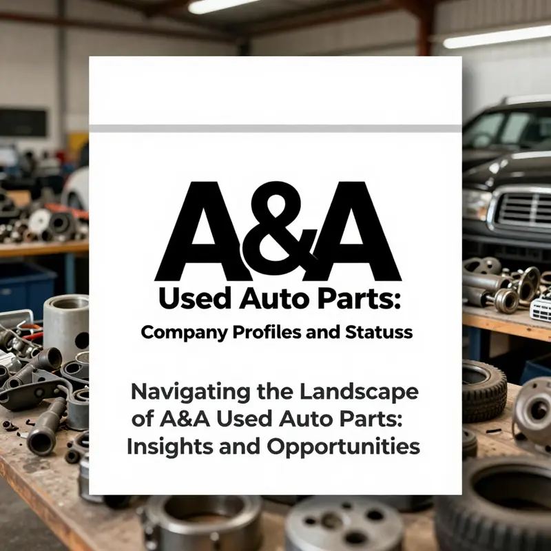 A visual representation of the diverse inventory at A&A Used Auto Parts.