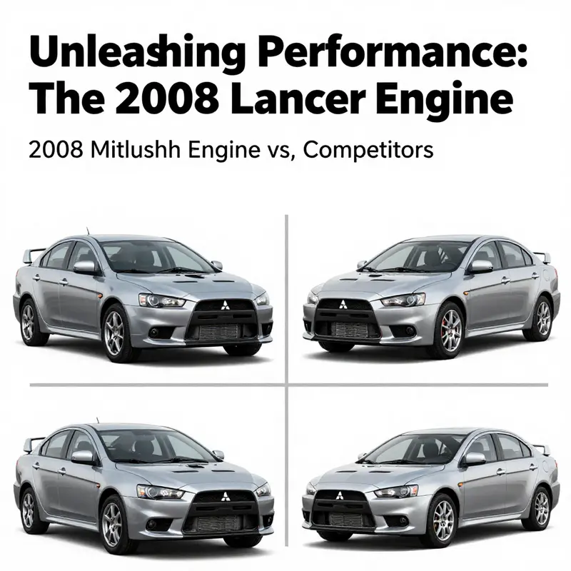 Detailed performance specifications of the 2008 Mitsubishi Lancer’s turbo engine.