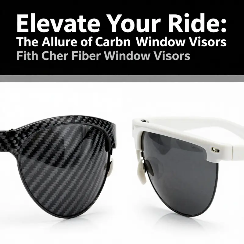 Carbon fiber window visor enhancing the sporty look and functionality of a vehicle.
