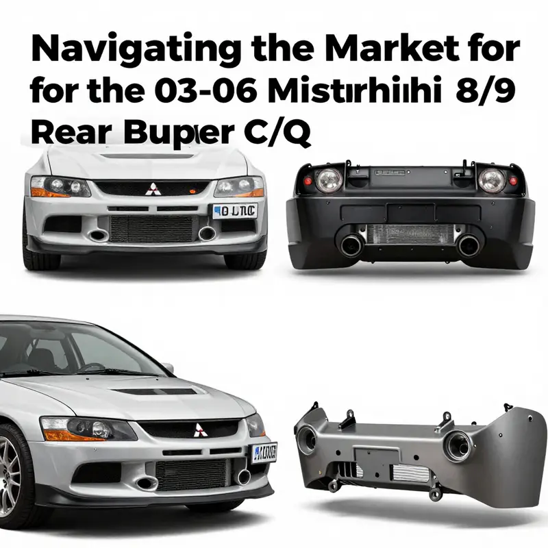 Detailed specifications of the OEM rear bumper for Mitsubishi Evolution 8/9 highlight its quality and design intricacies.