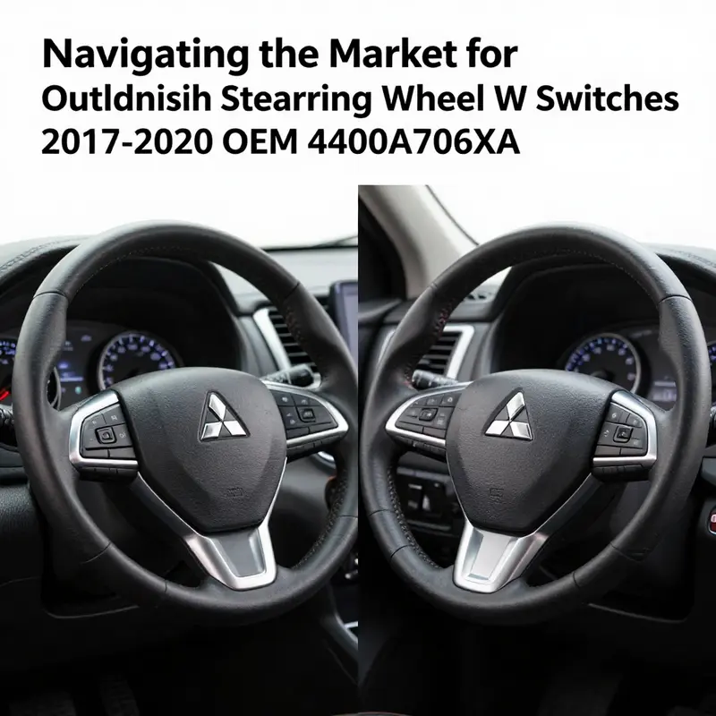Availability and pricing details for the Mitsubishi Outlander steering wheel with control switches.