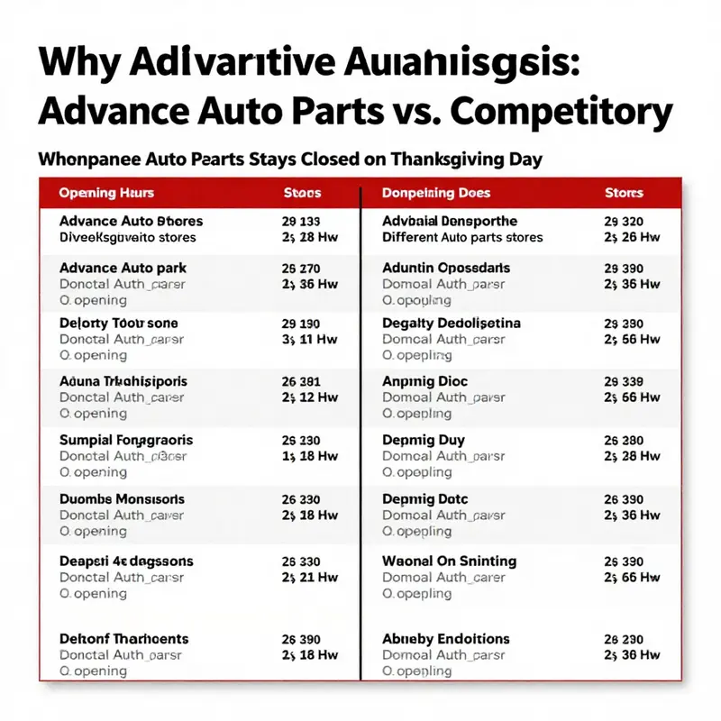 The Advance Auto Parts store showcases its Thanksgiving closure policy, emphasizing the importance of family time for employees.