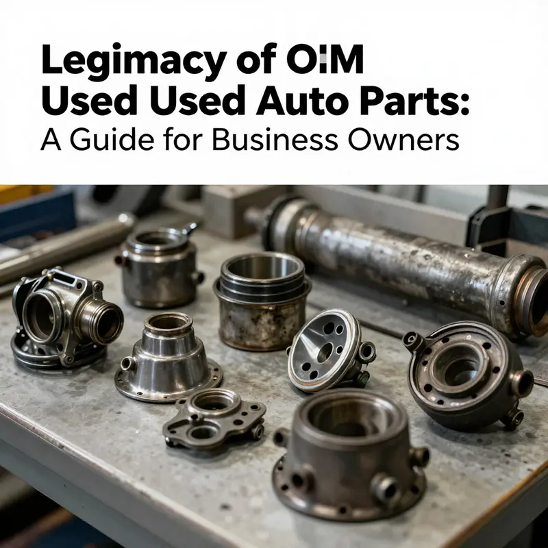 A mechanic assessing the quality of used OEM parts, emphasizing the need for careful inspection.