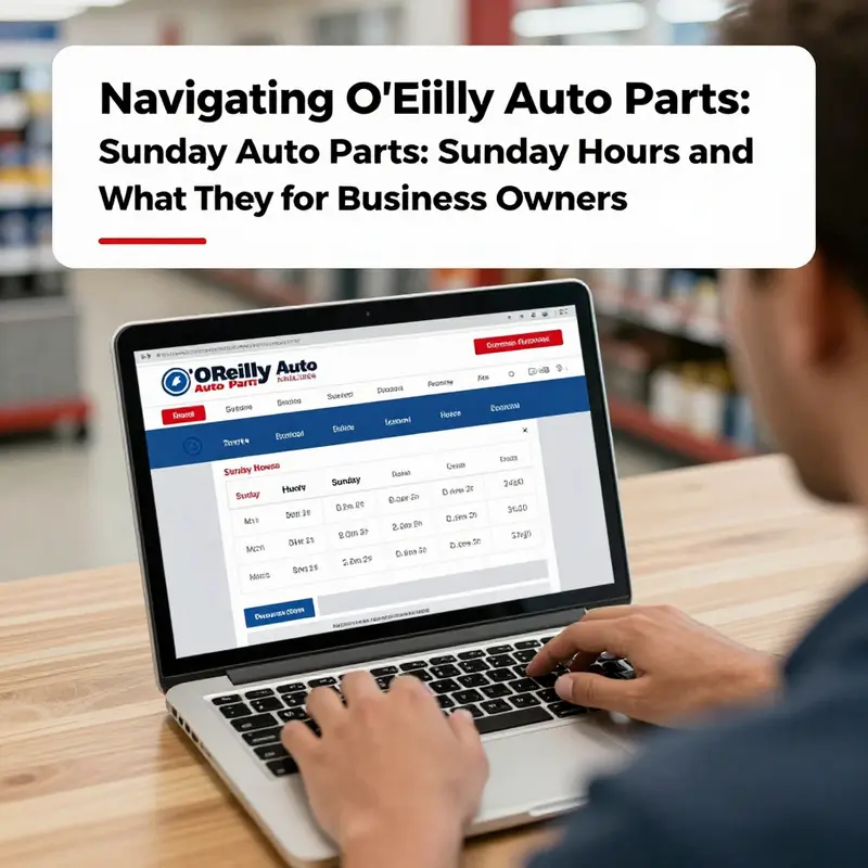 An O’Reilly Auto Parts store open for business on a Sunday, ready to serve customers.