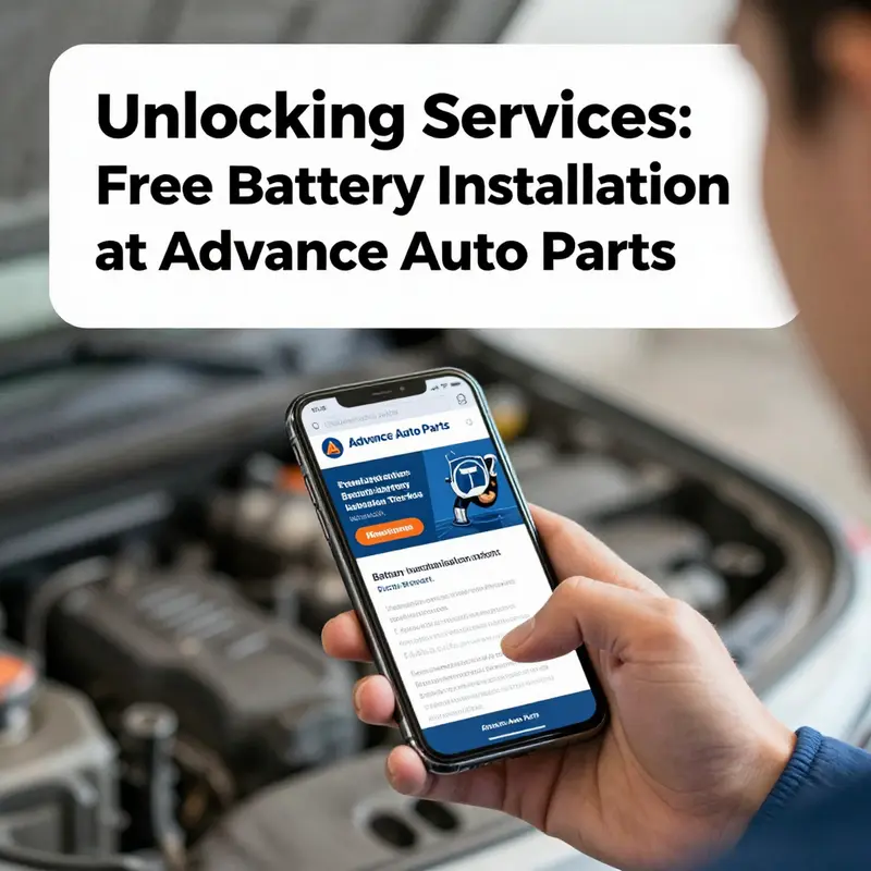 A mechanic at Advance Auto Parts performing a free battery installation.