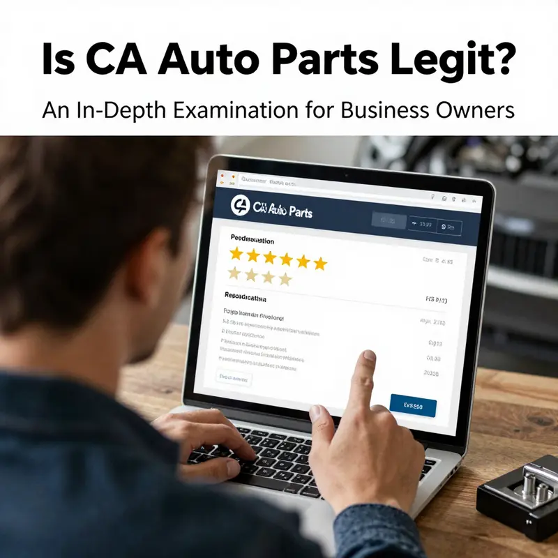 Evaluating the legitimacy of CA Auto Parts through a visual representation of automotive parts.
