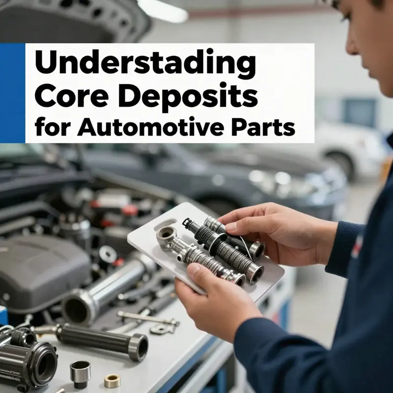 Illustration of remanufactured auto parts emphasizing the significance of core deposits.
