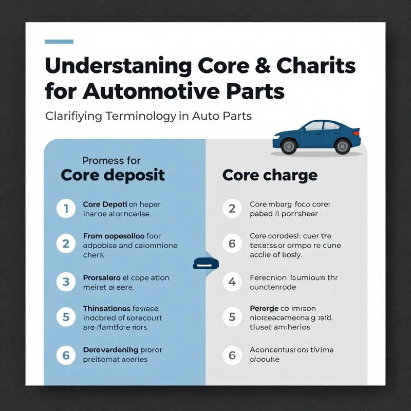 Illustration of remanufactured auto parts emphasizing the significance of core deposits.