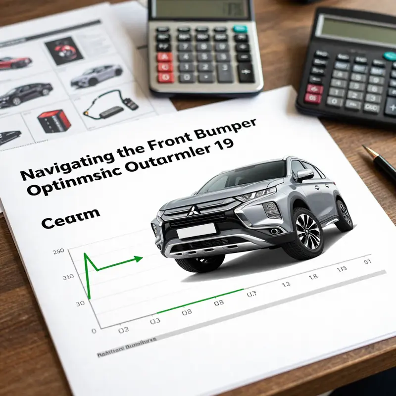 Factory original front bumper on a Mitsubishi Outlander 19, highlighting quality and design.