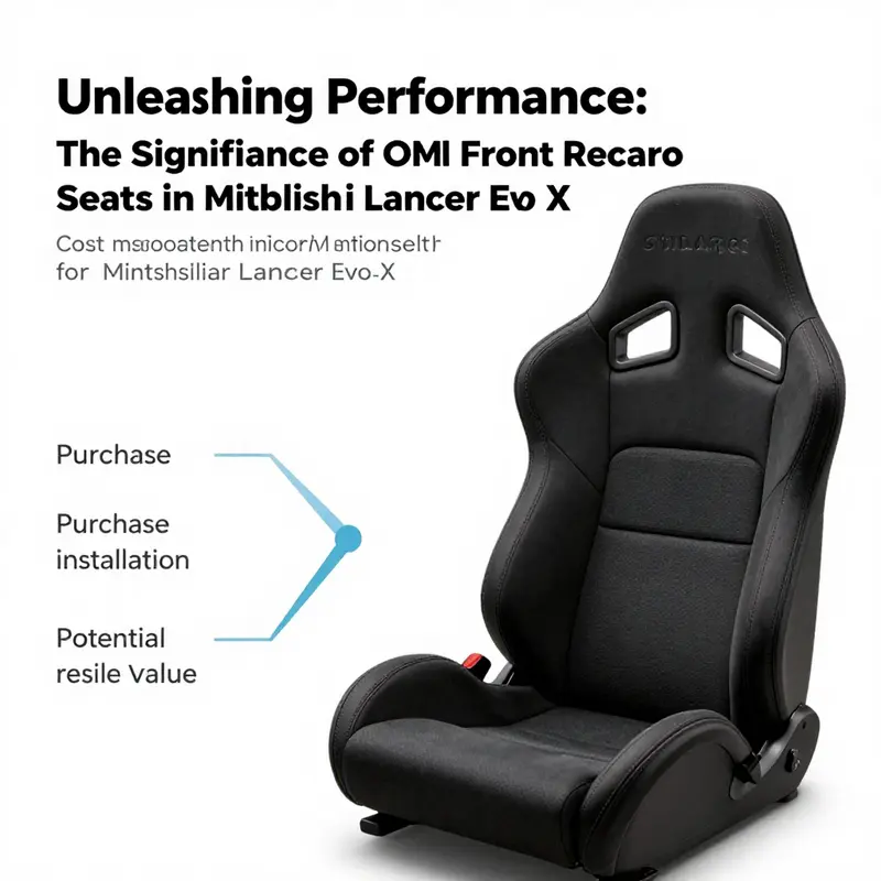 OEM front Recaro seats for Mitsubishi Lancer Evo X available in the marketplace.