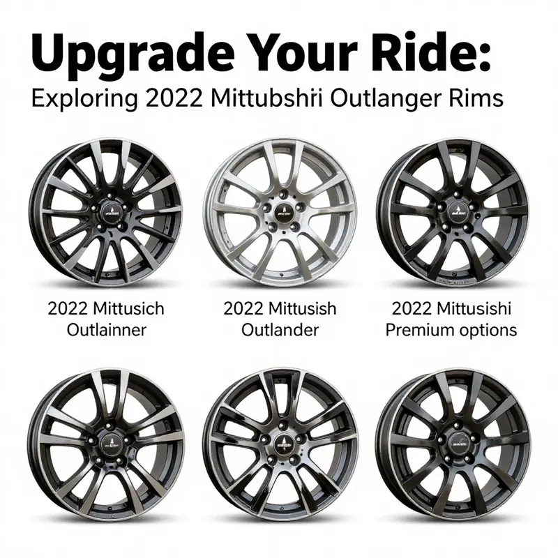 Various rim designs available for the 2022 Mitsubishi Outlander.