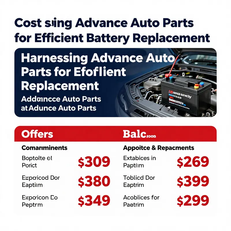 An overview of battery replacement services highlighting the variety of batteries available at Advance Auto Parts.