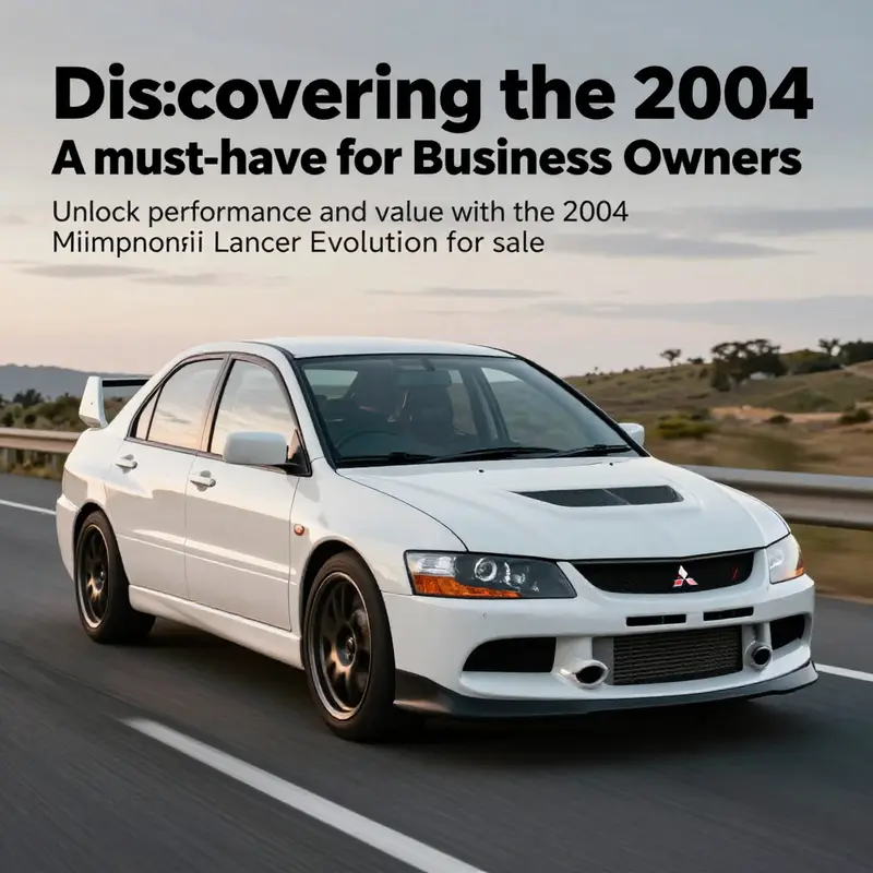 A 2004 Mitsubishi Lancer Evolution VIII driving on a scenic highway.