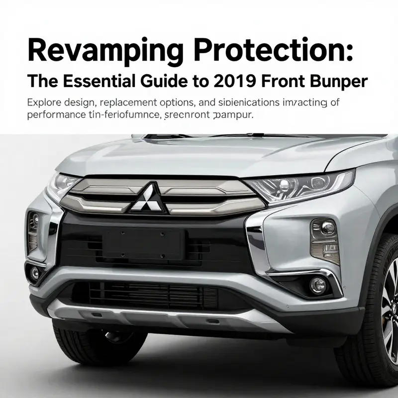Front view of the 2019 Mitsubishi Outlander highlighting its front bumper.