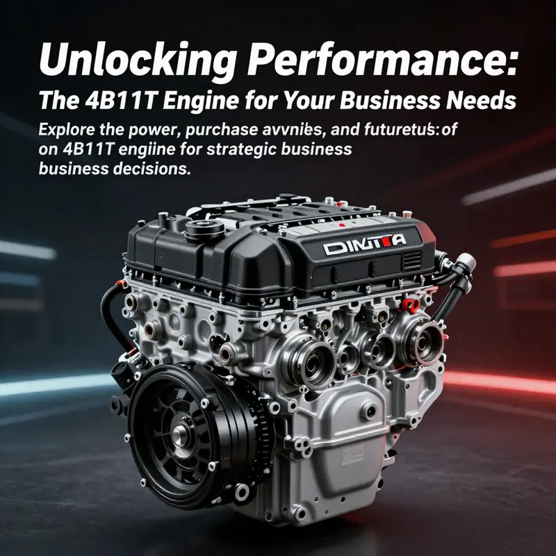 A striking image of the Mitsubishi 4B11T engine highlighting its advanced technology and design.