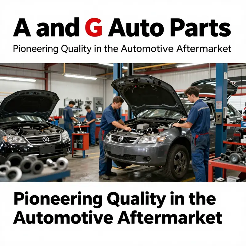 Dynamic scene of an automotive workshop where mechanics are engaged in repairing vehicles with various auto parts.