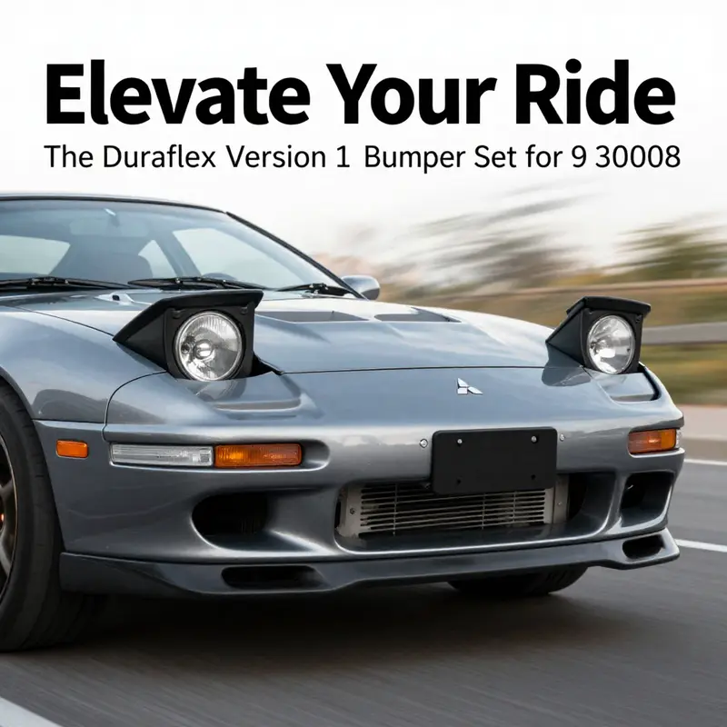 A Mitsubishi 3000GT showcasing the Duraflex Version 1 bumper set, illustrating its sleek and enhanced look.