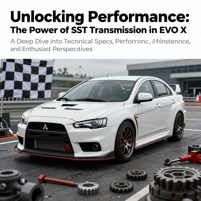 Mitsubishi EVO X in a dynamic environment, highlighting its performance capabilities.