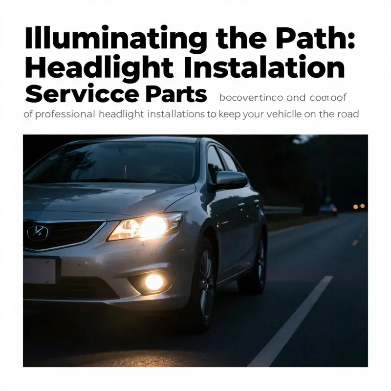 A vehicle illuminated by functioning headlights on a dark road, highlighting the importance of safe driving.