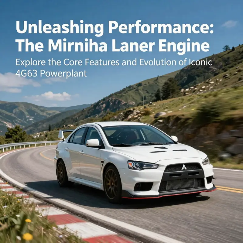 Mitsubishi Lancer Evo racing on a mountain road, emphasizing its agility and high-performance nature.