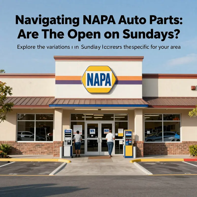 A lively scene outside a NAPA Auto Parts store on Sunday with customers engaging with the business.