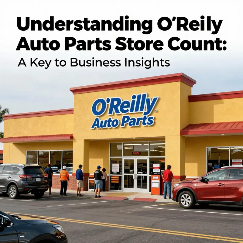 A vibrant O'Reilly Auto Parts store front showing customers and vehicles, emphasizing its market presence.