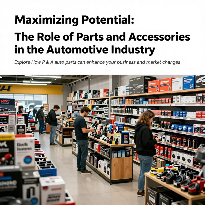 A view of an auto parts retail store filled with diverse parts and accessories, showcasing customer interaction.