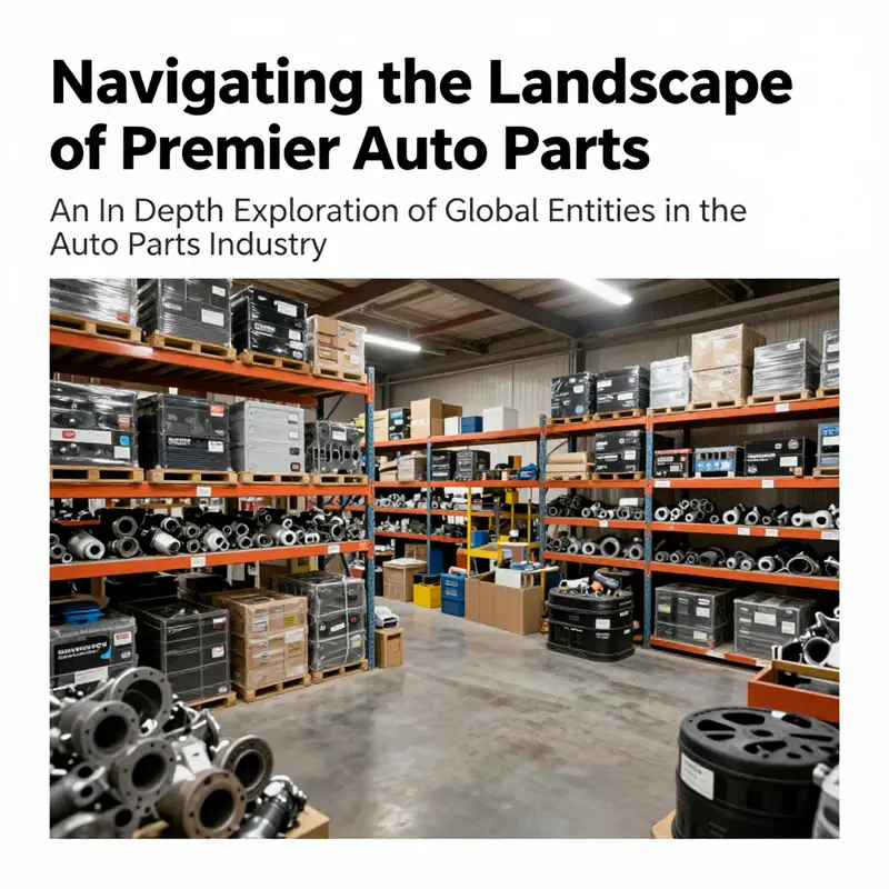 A modern auto parts warehouse filled with various automotive parts and tools.