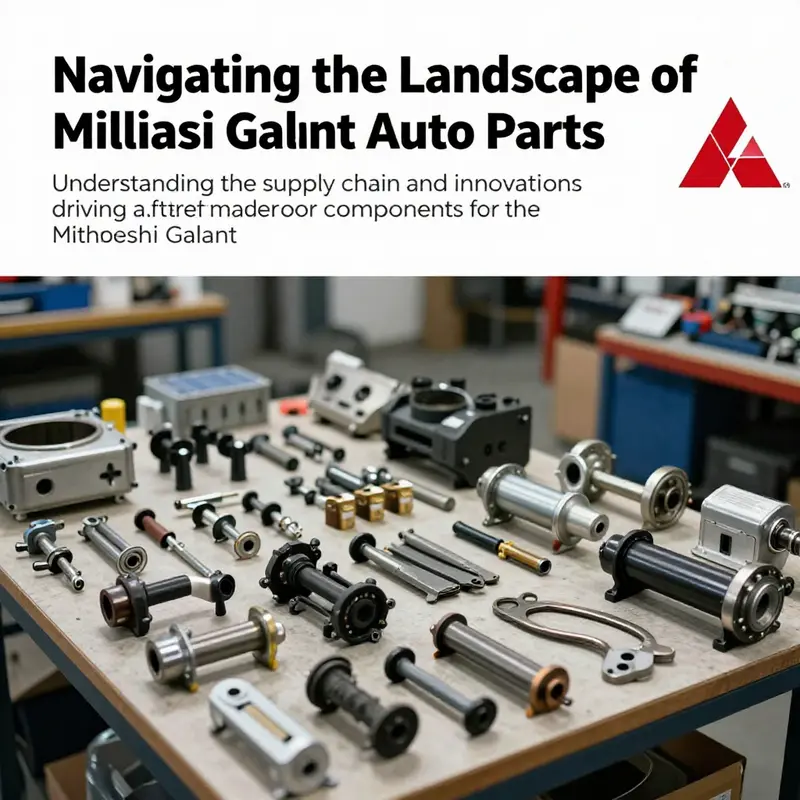 An array of Mitsubishi Galant auto parts in an automotive workshop, showcasing the importance of aftermarket options.