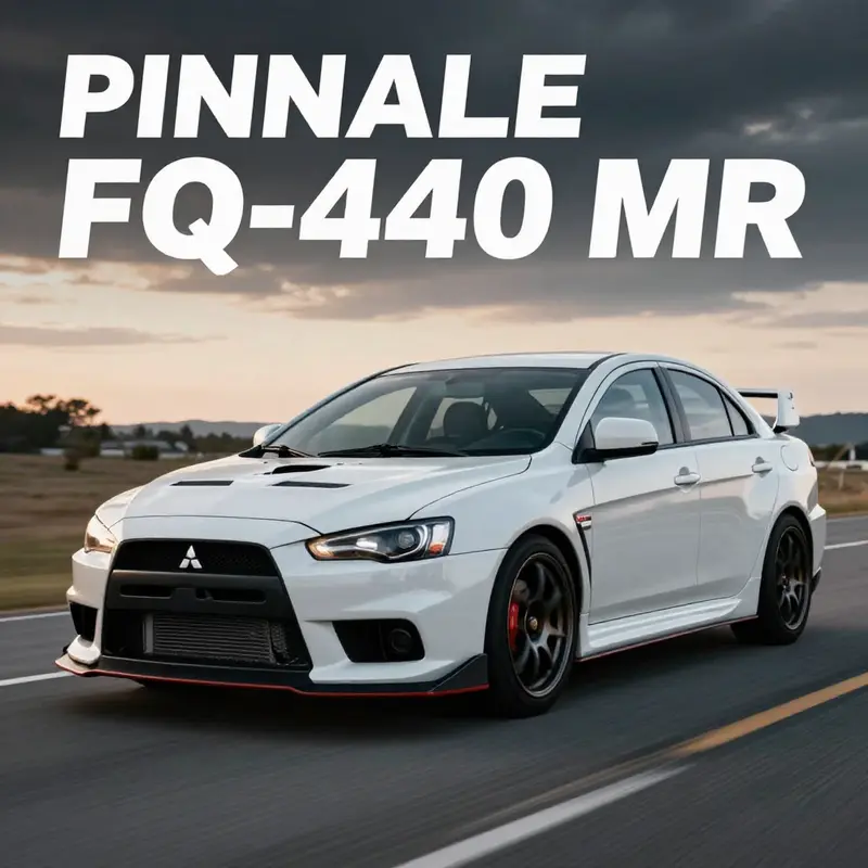 Mitsubishi Lancer Evo X FQ-440 MR in a striking pose, showcasing its performance characteristics and prestige.