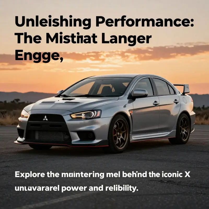 Mitsubishi Lancer Evolution X in front of a sunset backdrop, highlighting its design.