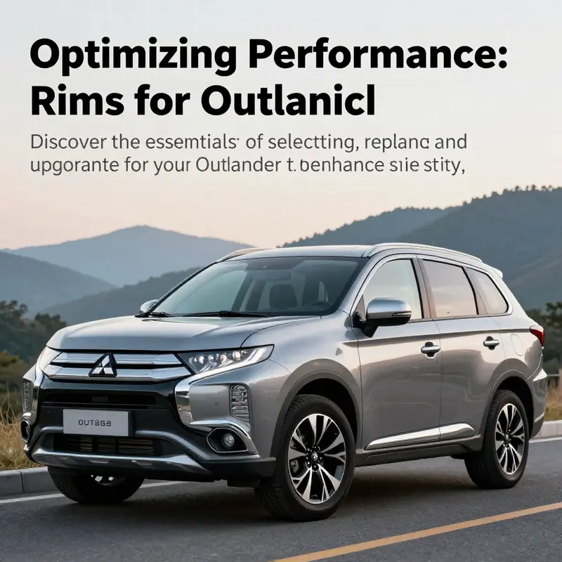 A Mitsubishi Outlander parked beautifully with OEM rims against a scenic backdrop, indicating performance and quality.