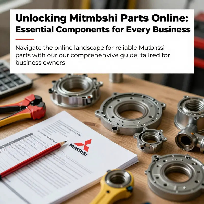 A neat workspace displaying Mitsubishi parts, tools, and manuals illustrating a commitment to quality.