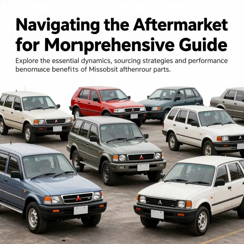 A cover image featuring a selection of Mitsubishi vehicles highlighting diverse aftermarket part needs.